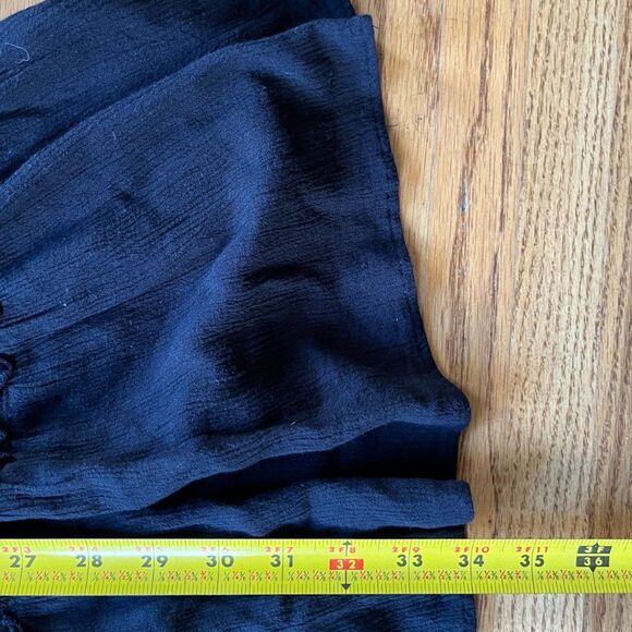 Free People Black Spell On You Embroidered Smock Ruffle Dress Women's Size Small - Picture 7 of 9